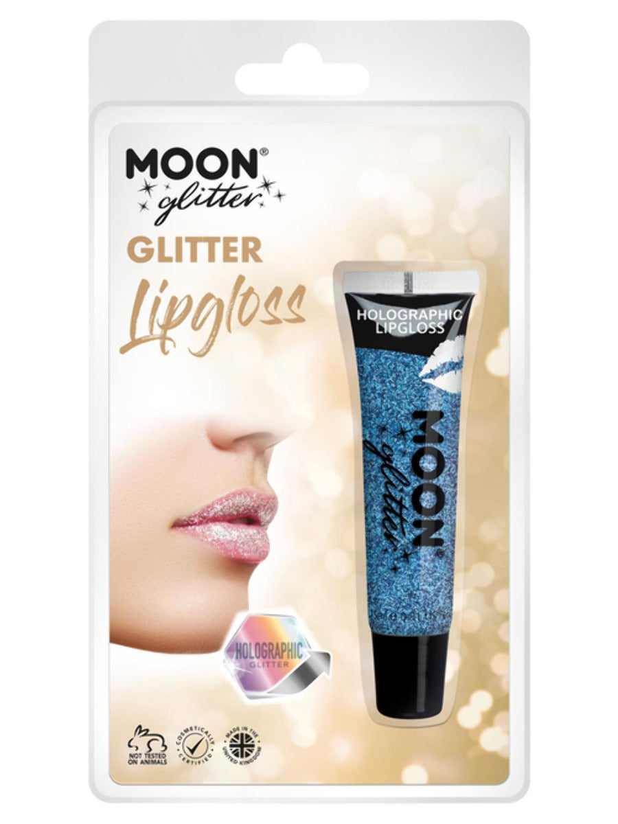 Moon Glitter Holographic Glitter Lipgloss, Blue, Clamshell, 15ml