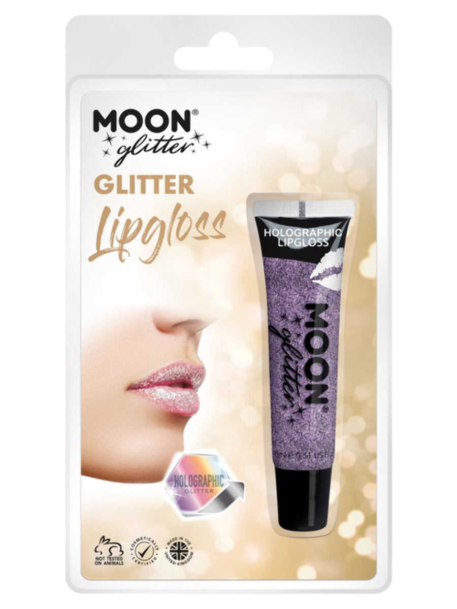 Moon Glitter Holographic Glitter Lipgloss, Purple, Clamshell, 15ml