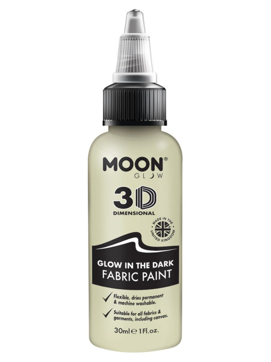 Moon Glow - Glow in the Dark Fabric Paint, 30ml Single