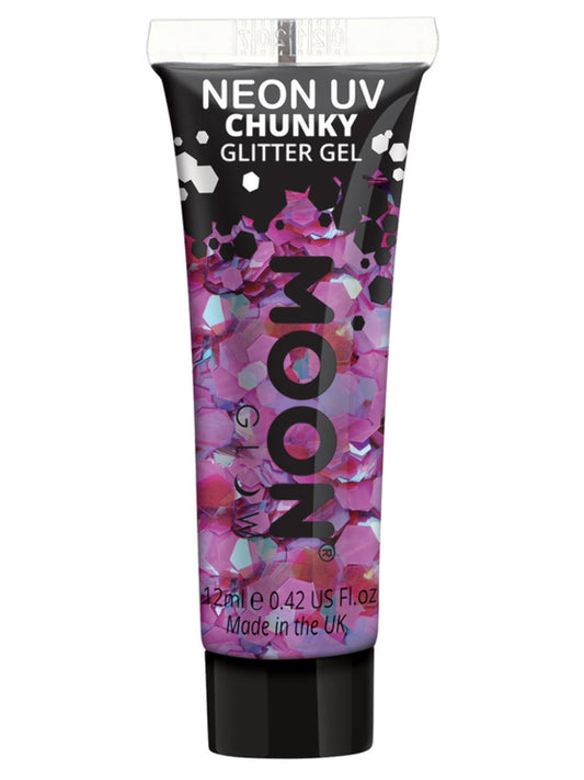 Moon Glow - Neon UV Chunky Glitter Gel, Purple, 12ml Single