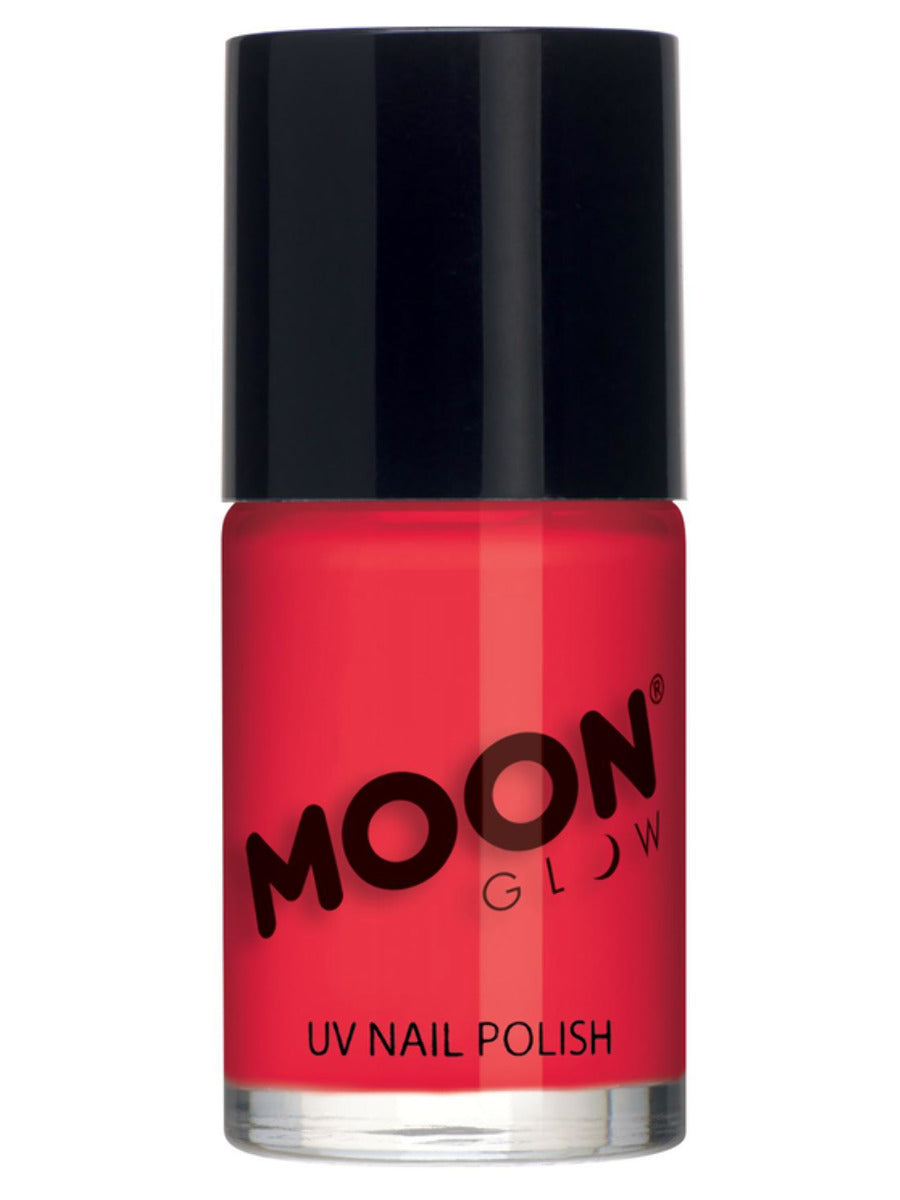 Moon Glow Intense Neon UV Nail Polish, Intense Red, Single, 14ml