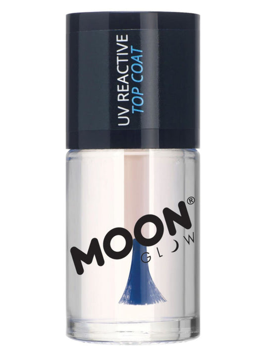 Moon Glow UV Reactive Top Coat, Clear, Single, 14ml