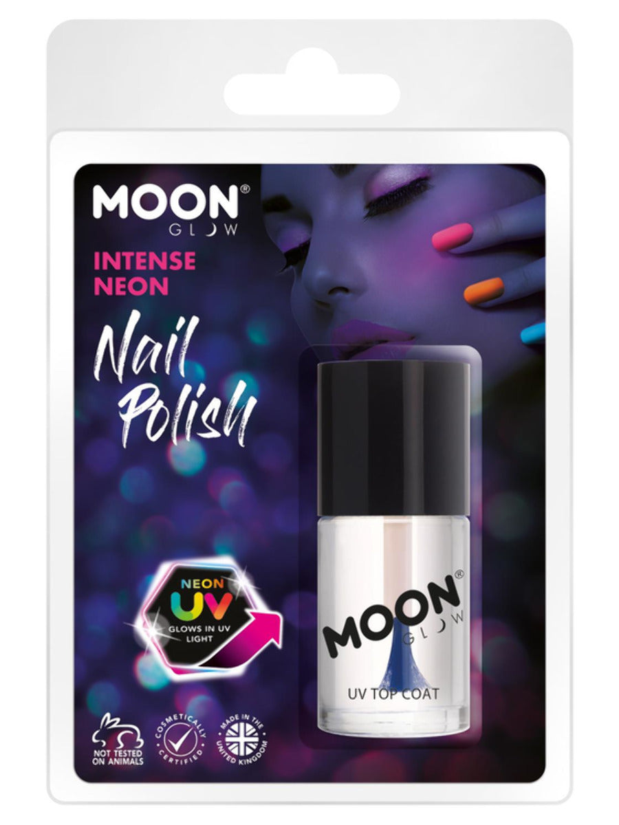 Moon Glow UV Reactive Top Coat, Clear, Clamshell, 14ml