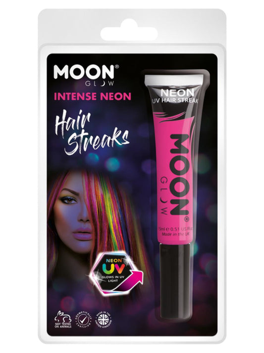 Moon Glow Intense Neon UV Hair Streaks, Intense Pi, Clamshell, 15ml