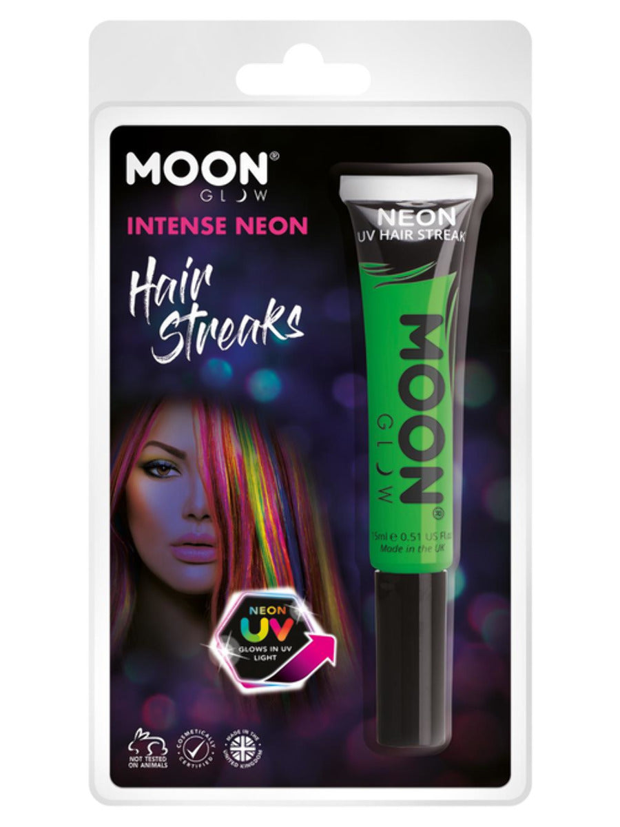 Moon Glow Intense Neon UV Hair Streaks, Intense Gr, Clamshell, 15ml