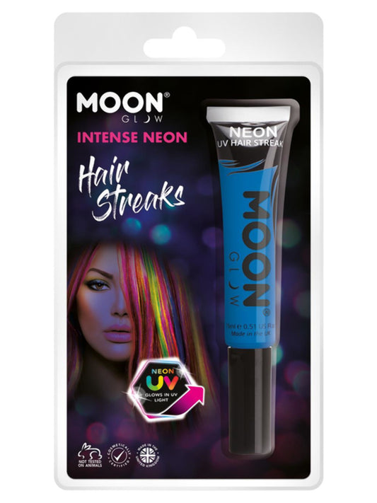 Moon Glow Intense Neon UV Hair Streaks, Intense Bl, Clamshell, 15ml