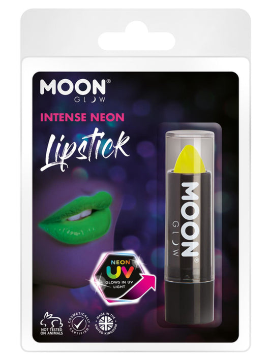 Moon Glow Intense Neon UV Lipstick, Intense Yellow, Clamshell, 4.2g