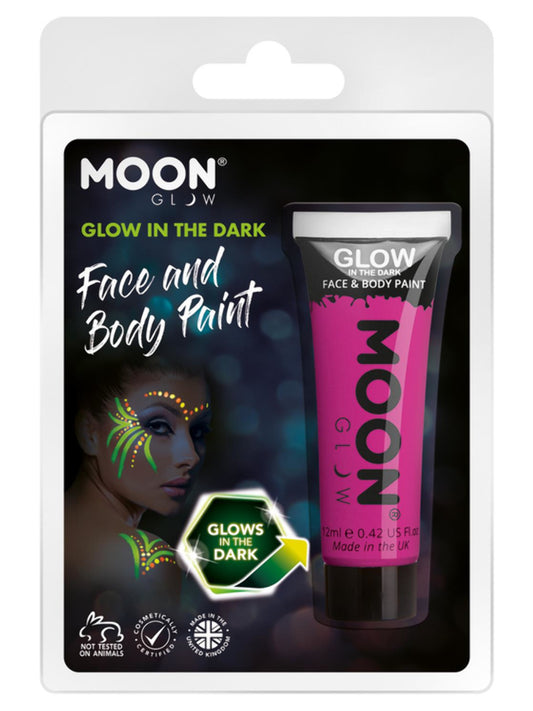 Moon Glow - Glow in the Dark Face Paint, Purple, 12ml Clamshell