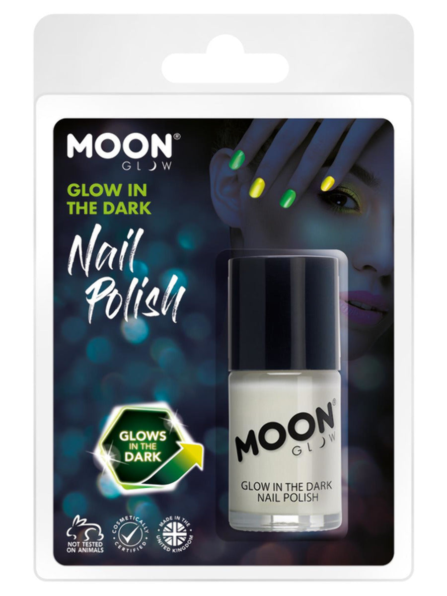 Moon Glow - Glow in the Dark Nail Polish, Invisibl, 14ml Clamshell