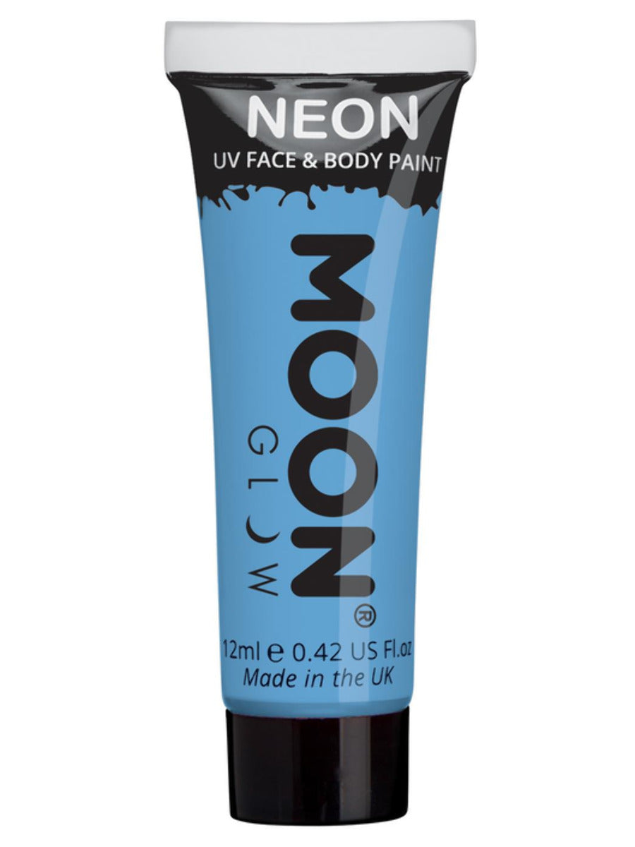 Moon Glow Pastel Neon UV Face Paint, Pastel Blue, Single, 12ml