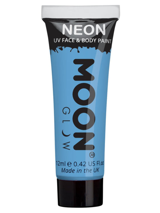 Moon Glow Pastel Neon UV Face Paint, Pastel Blue, Single, 12ml