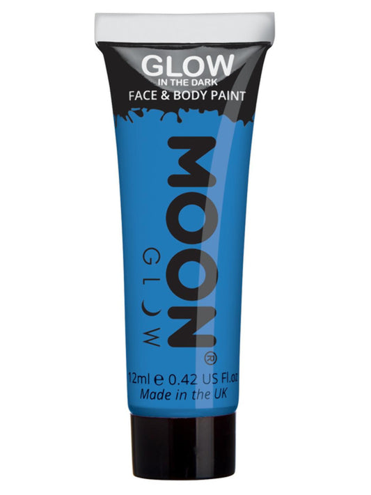 Moon Glow - Glow in the Dark Face Paint, Blue, 12ml Single