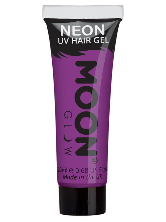 Moon Glow Intense Neon UV Hair Gel, Intense Purple, Single, 20ml