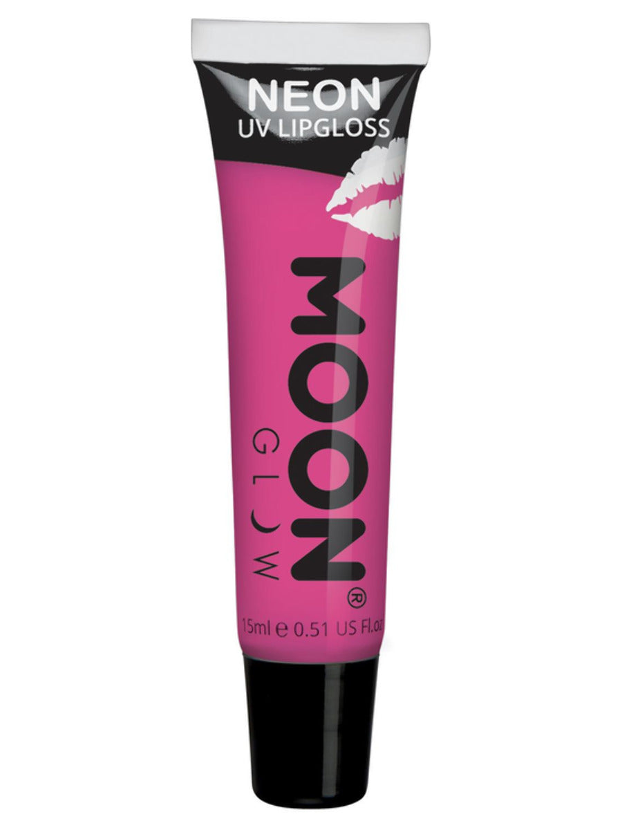 Moon Glow Intense Neon UV Fruity Lipgloss, Pink, Raspberry, Single, 15ml