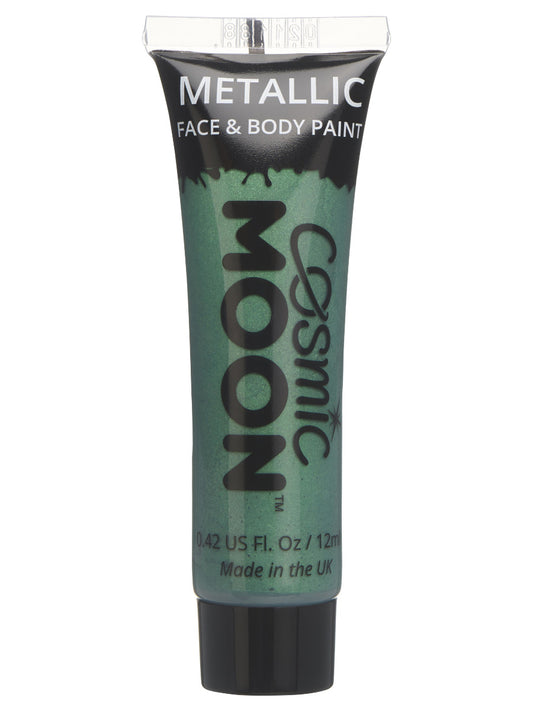 Cosmic Moon Metallic Face & Body paint, Green, Single, 12ml