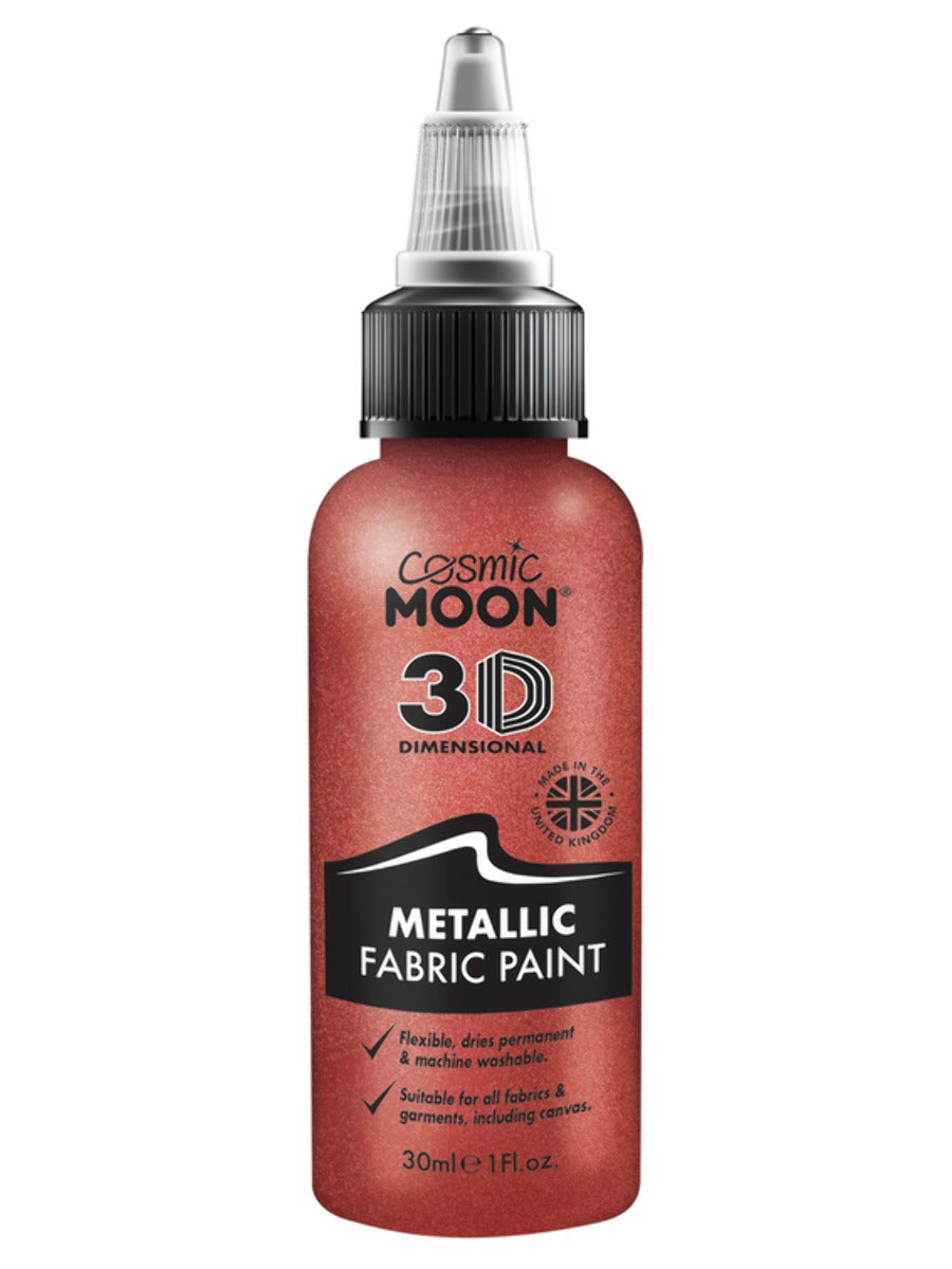 Cosmic Moon Metallic Fabric Paint, Red, Single, 30ml