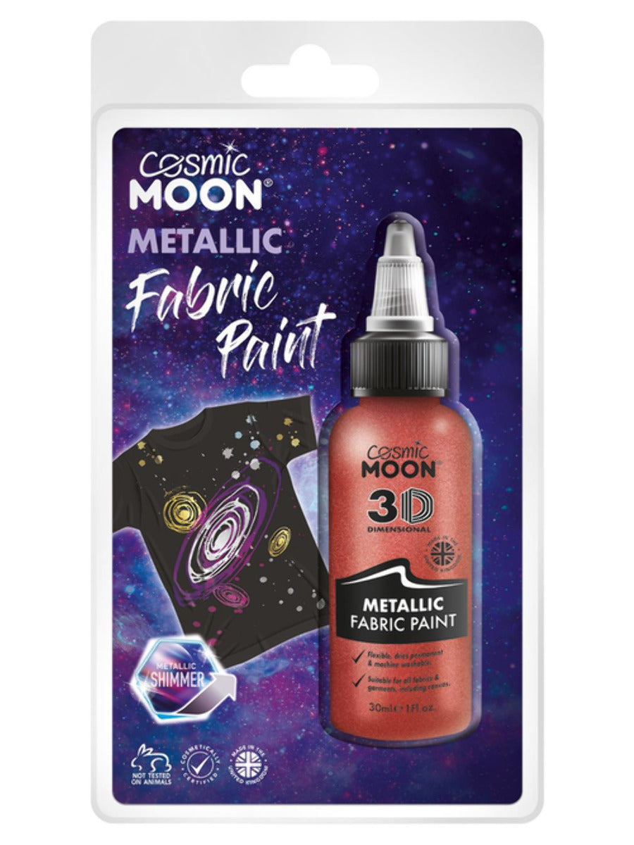 Cosmic Moon Metallic Fabric Paint, Red, Clamshell, 30ml