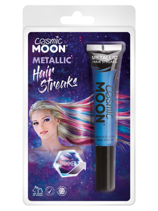 Cosmic Moon Metallic Hair Streaks, Blue, Clamshell, 15ml