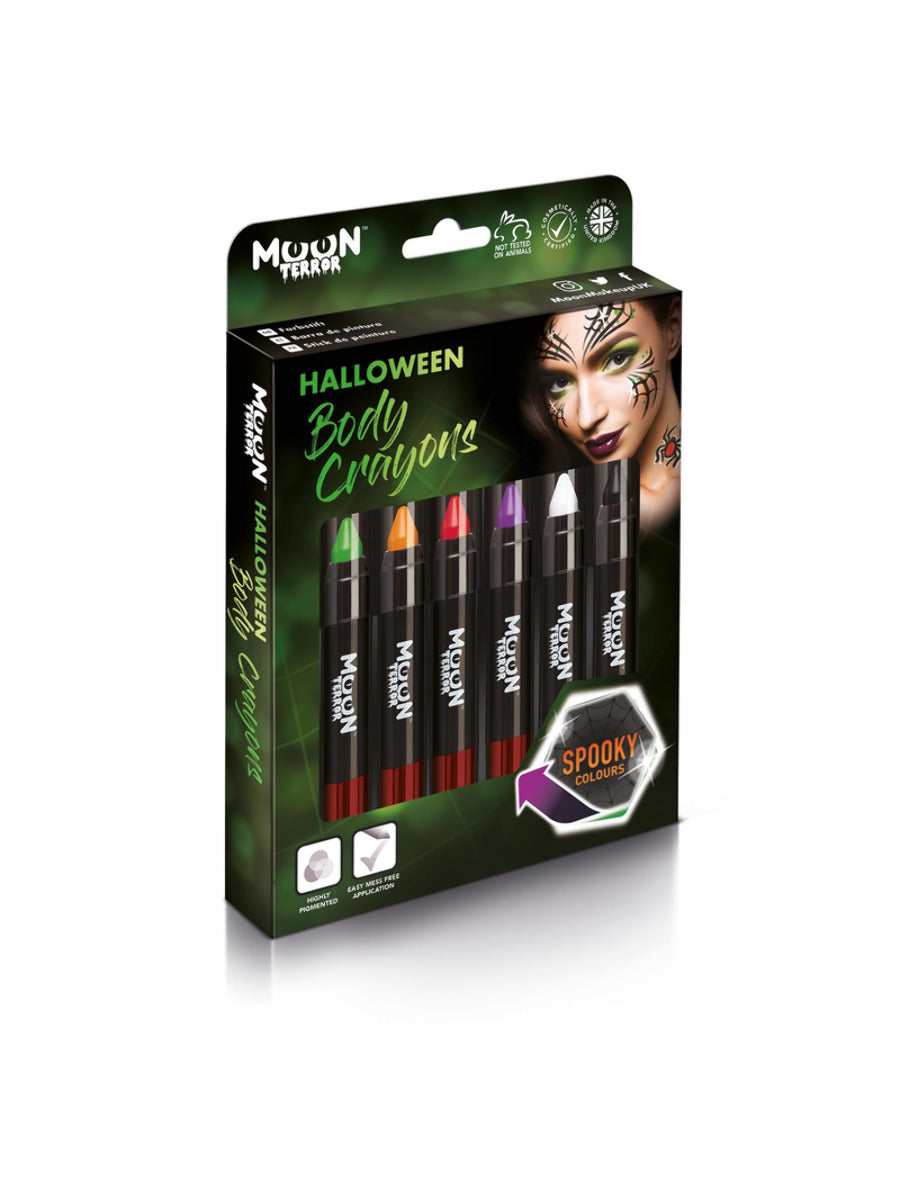 Moon Terror Halloween Body Crayons, Assorted, Boxset