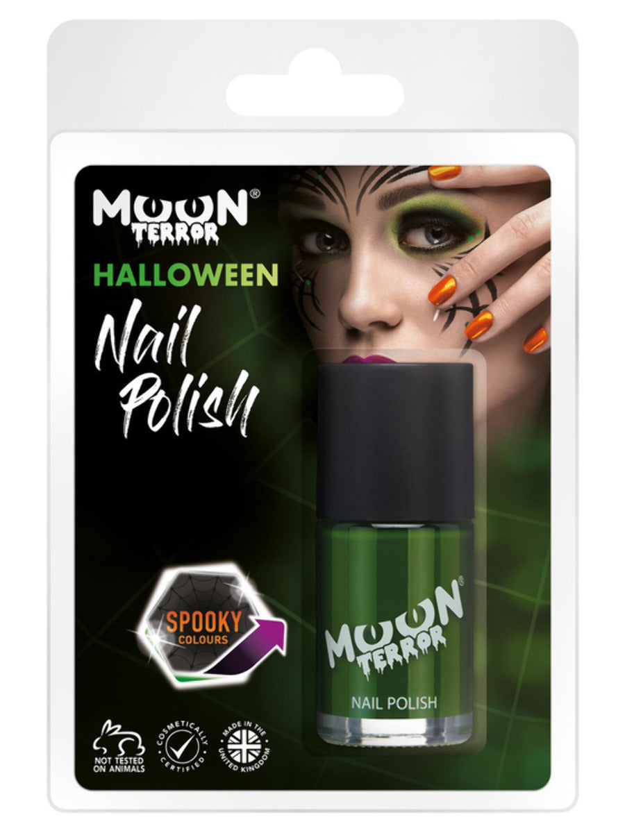 Moon Terror Halloween Nail Polish, Green, Clamshell 14ml