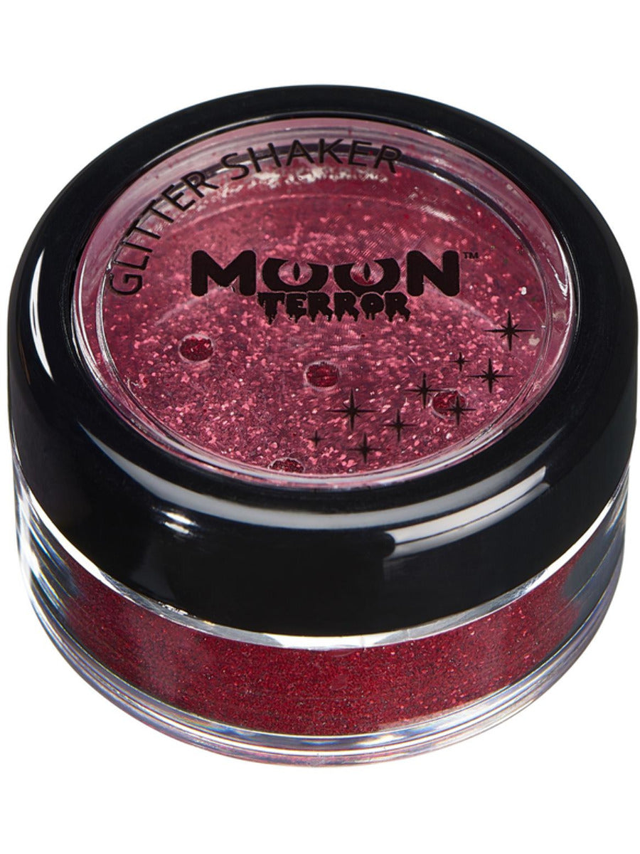 Moon Terror Halloween Glitter Shakers, Red, Single 4.2g