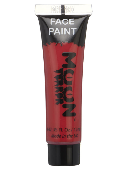 Moon Terror Halloween Face & Body Paint, Red, Single 12ml