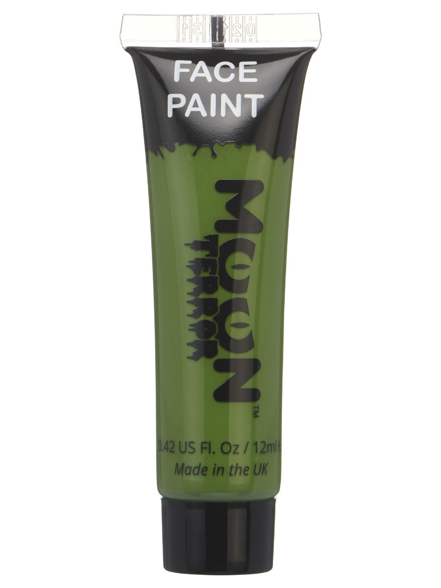 Moon Terror Halloween Face & Body Paint, Green, Single 12ml