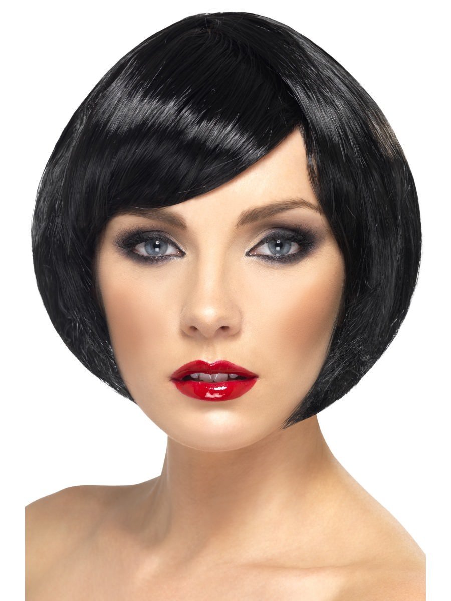 Babe Wig, Black, Short Bob with Fringe Wholesale