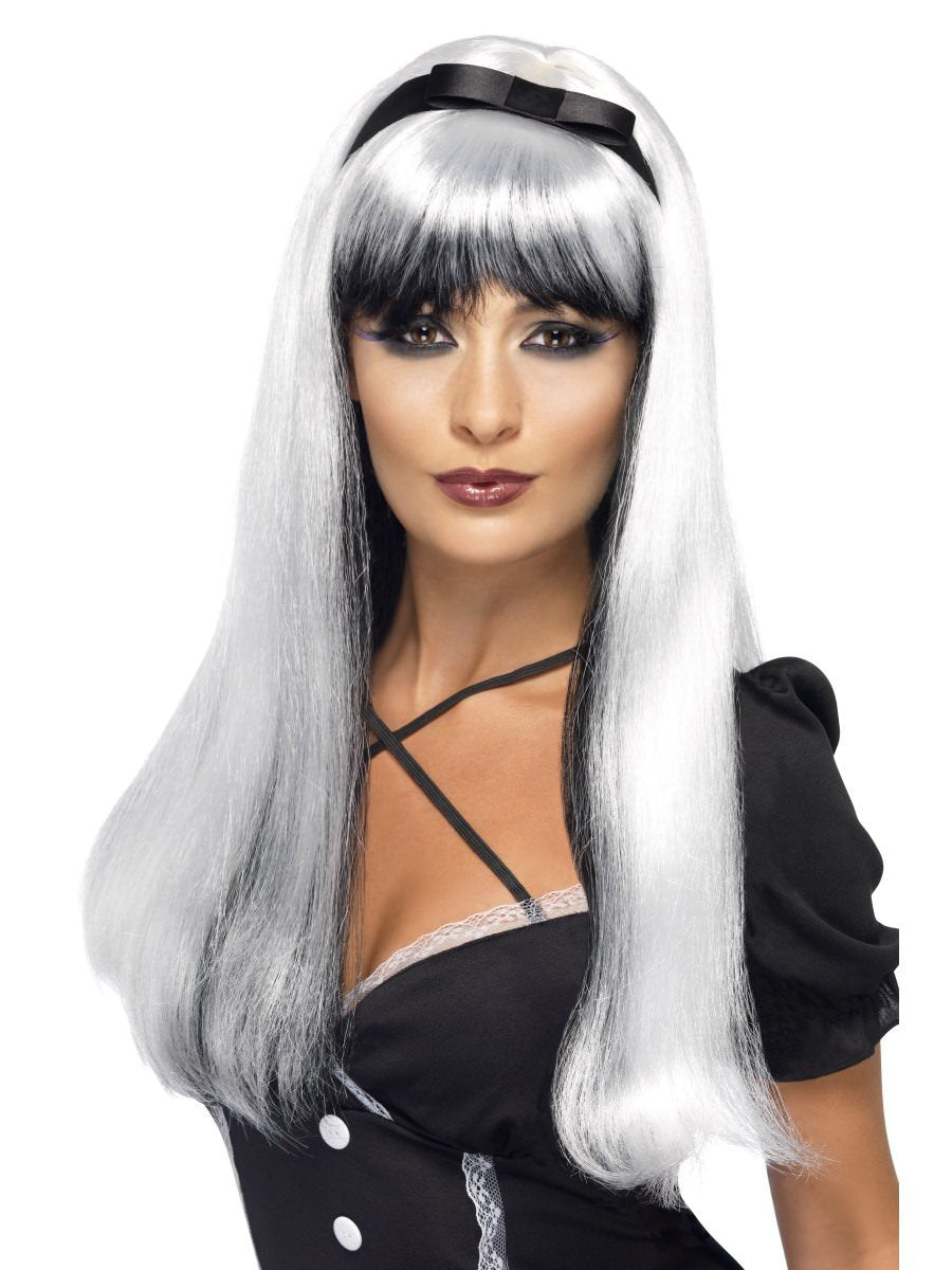 Bewitching Wig, White & Black Wholesale