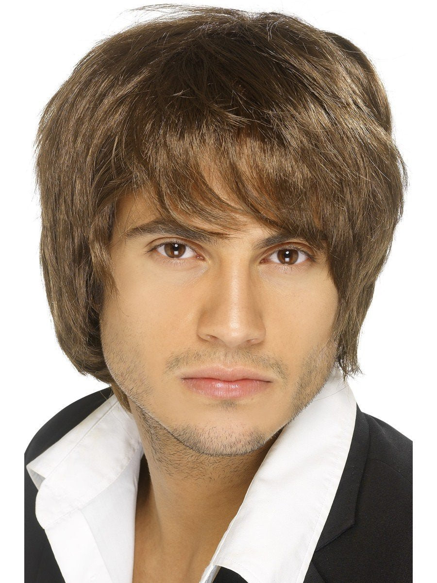 Boy Band Wig, Brown Wholesale