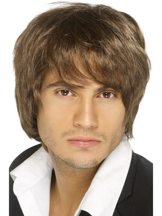 Boy Band Wig, Brown Wholesale