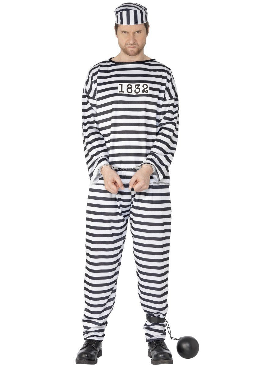 Convict Costume, Black & White Wholesale