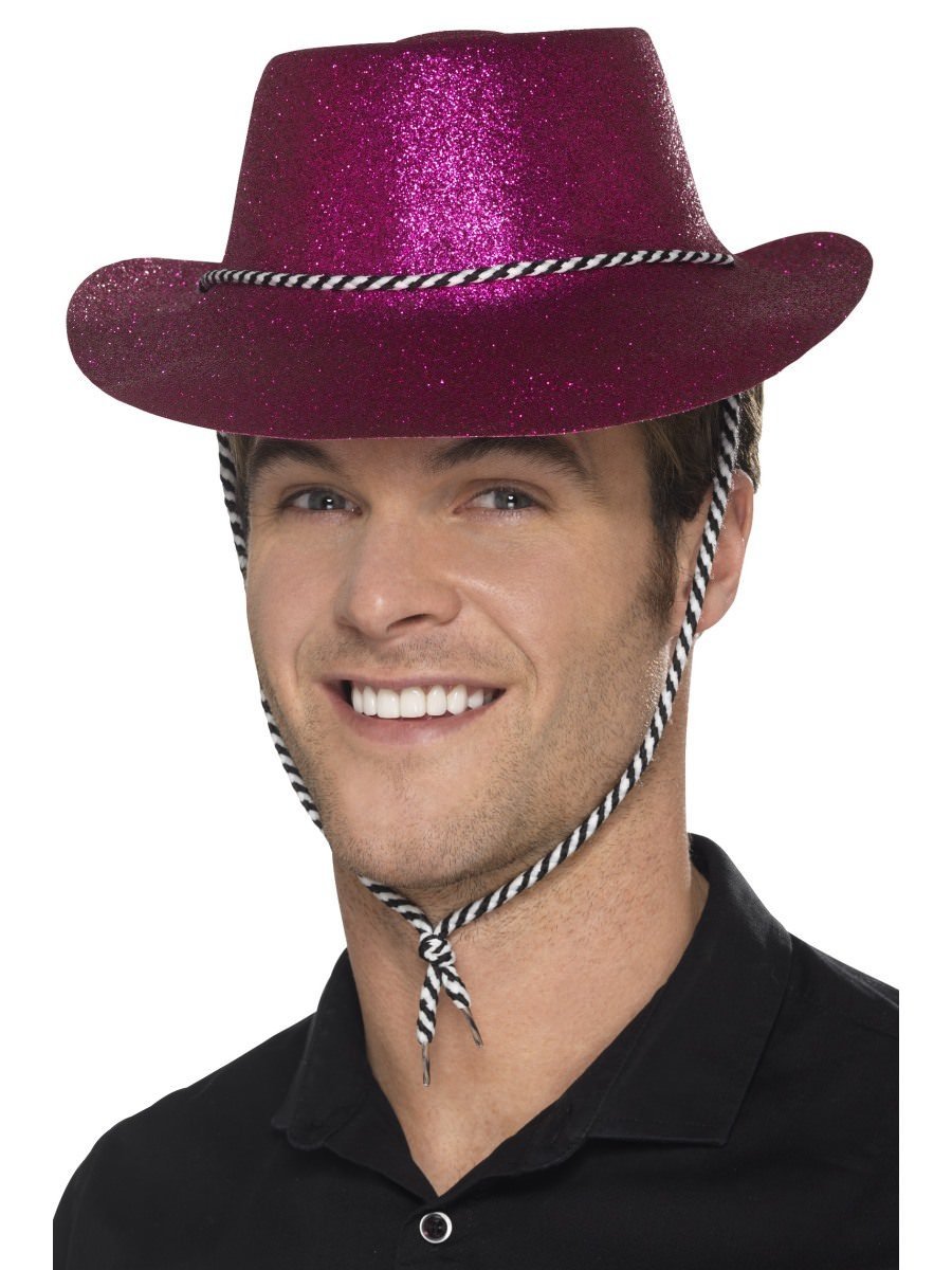 Cowboy Glitter Hat, Pink Wholesale