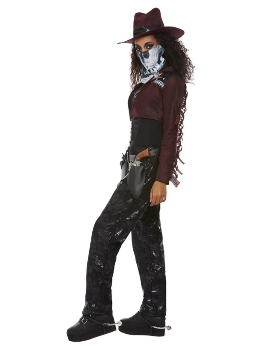 Deluxe Dark Spirit Western Cowgirl Costume WHOLESALE Side