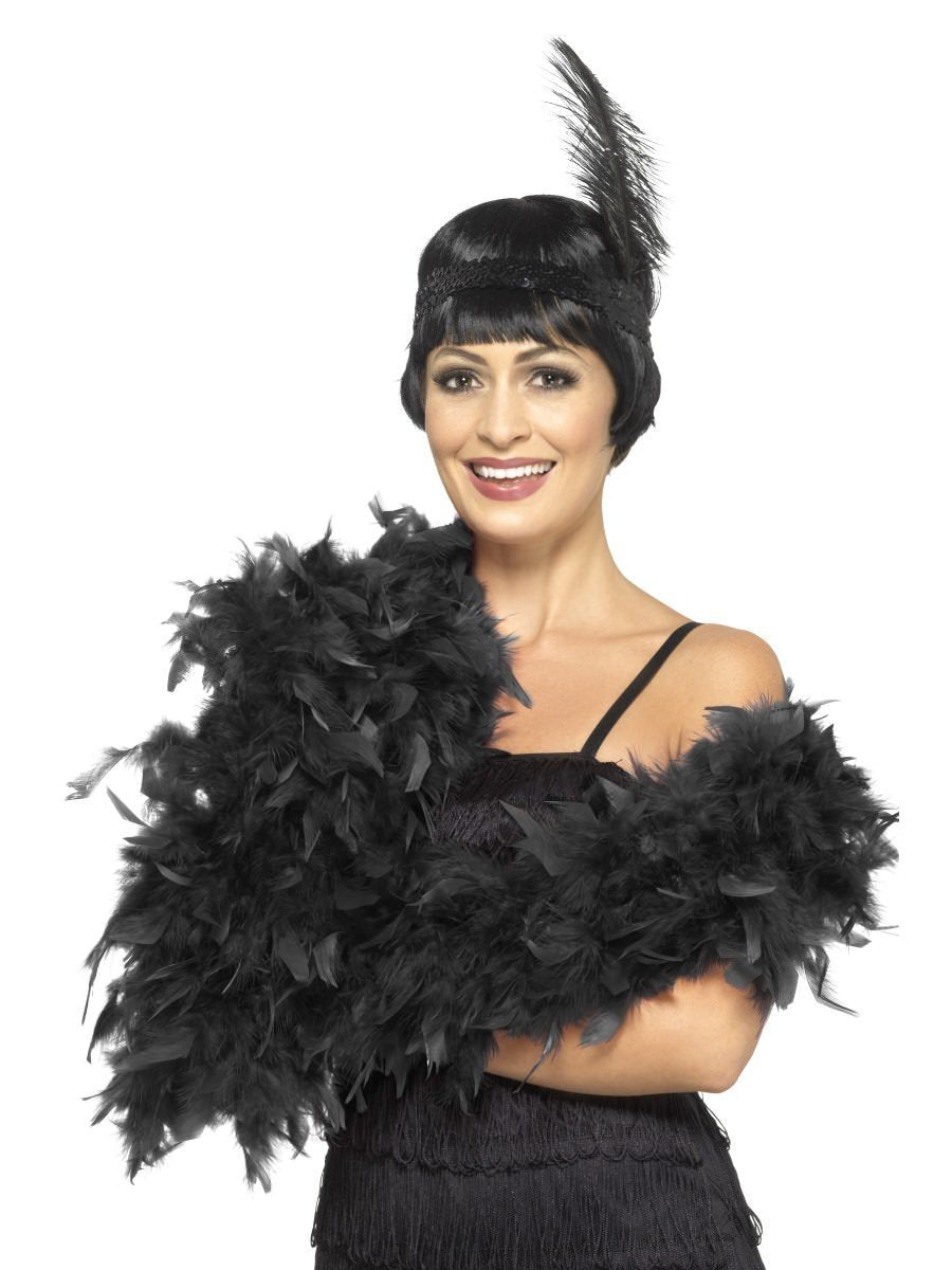 Deluxe Feather Boa, Black Wholesale