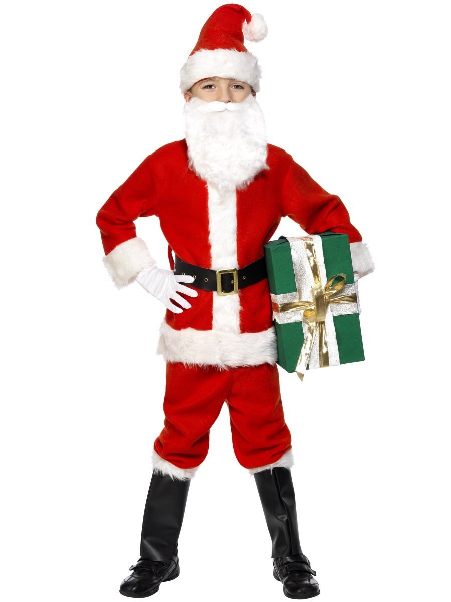 Deluxe Santa Costume & Beard, Child Wholesale