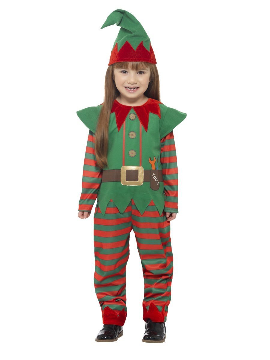 Elf Toddler Costume, Red & Green Wholesale