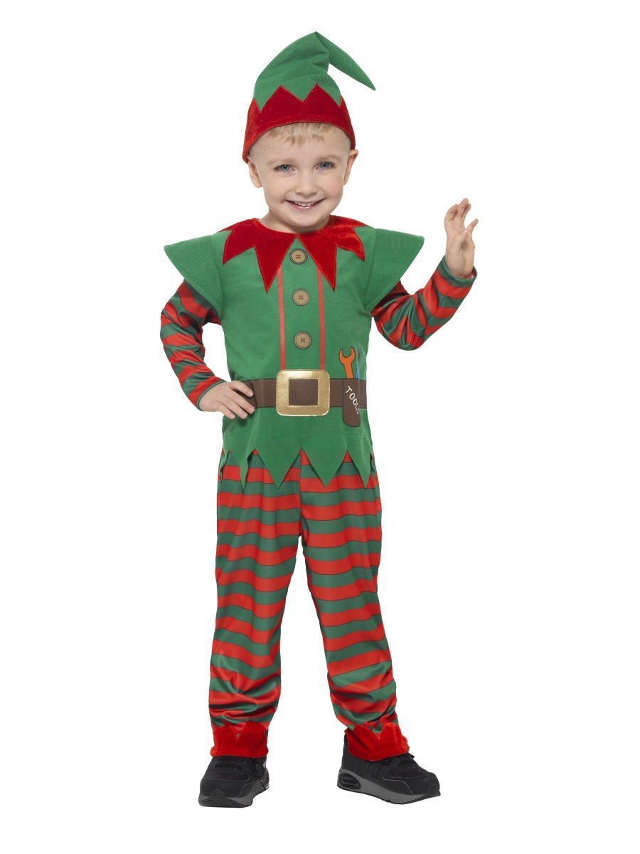 Elf Toddler Costume, Red & Green Wholesale