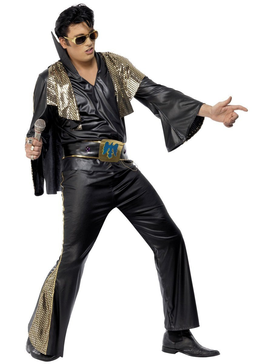 Elvis Costume, Black & Gold Wholesale