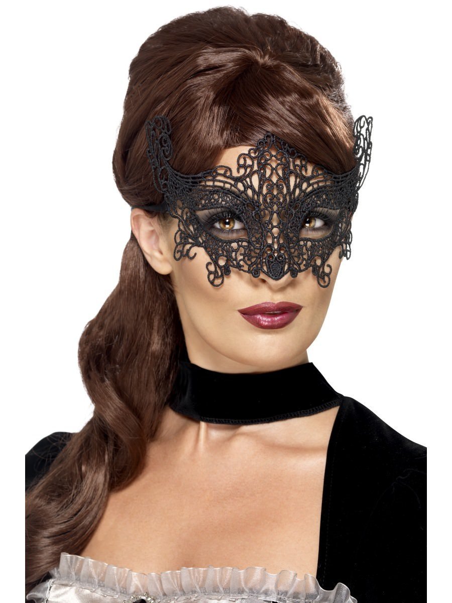 Embroidered Lace Filigree Swirl Eyemask Wholesale