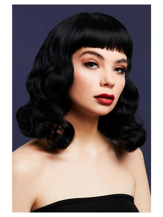 Fever Bettie Wig with Short Fringe Black WHOLESALE