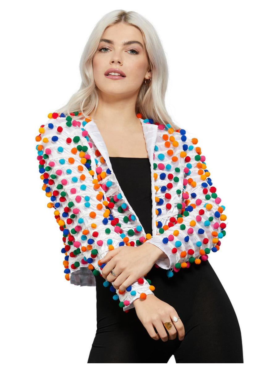 Fever Pom Pom Festival Jacket Rainbow WHOLESALE