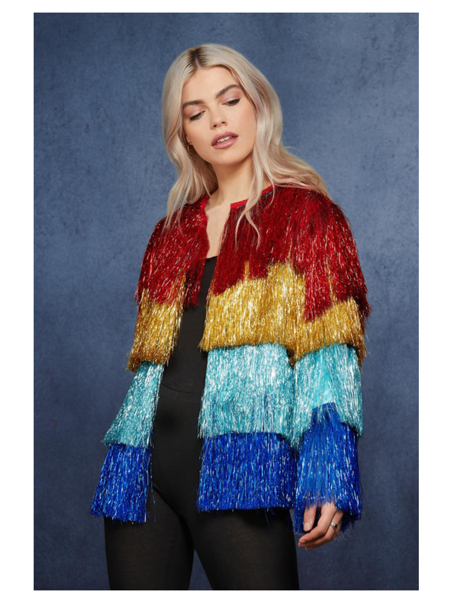 Fever Tinsel Festival Jacket Rainbow WHOLESALE