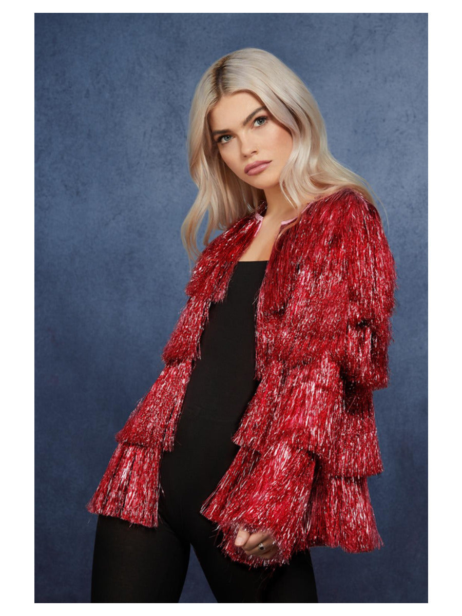 Fever Tinsel Festival Jacket Red WHOLESALE