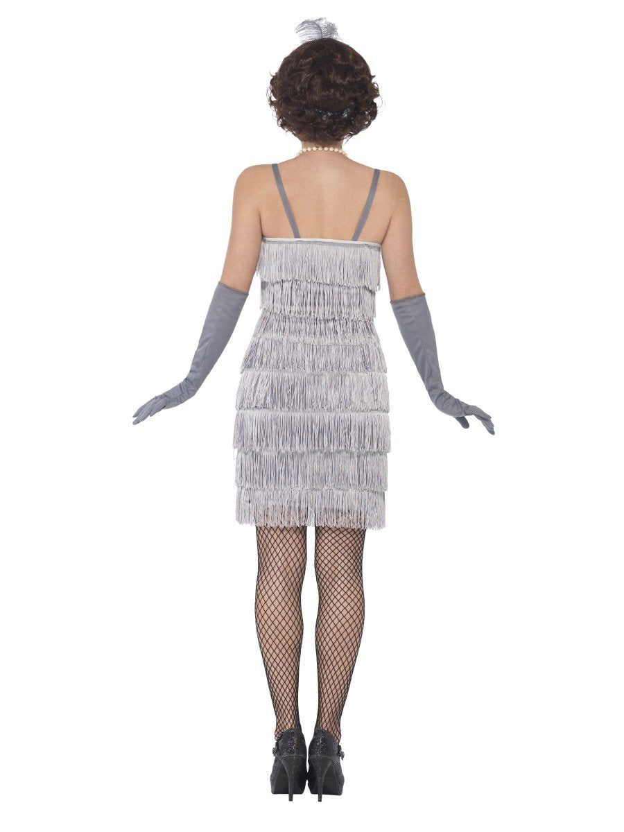 Flapper Costume, Silver, with Short Dress Wholesale