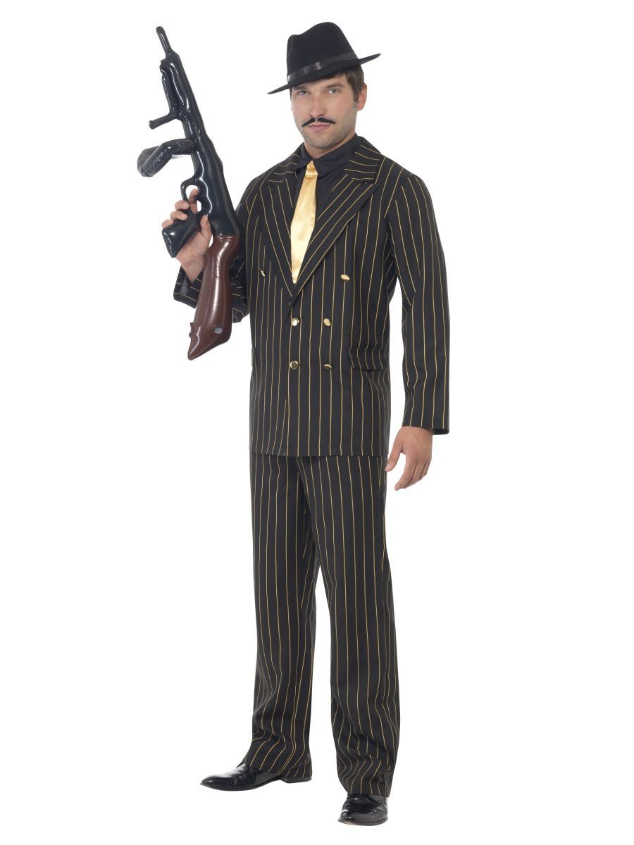 Gold Pinstripe Gangster Costume Wholesale