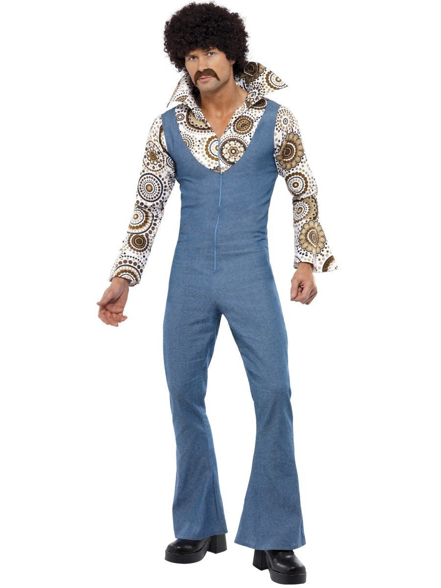 Groovy Dancer Costume, Blue with Jumpsuit Wholesale