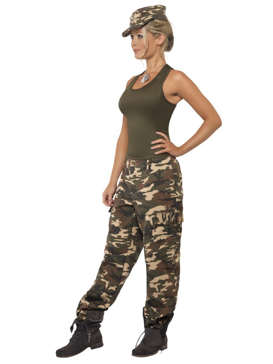 Khaki Camo Deluxe Costume, Female Wholesale