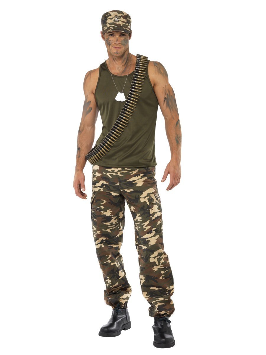 Khaki Camo Deluxe Costume, Male Wholesale