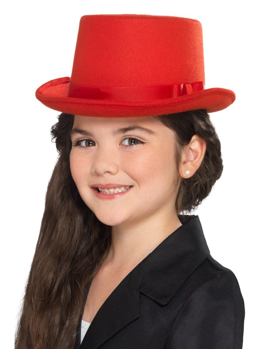 Kids Top Hat, Red Wholesale